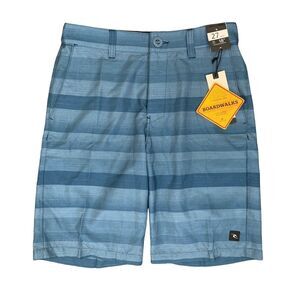 Rip Curl Shorts Mens 27 Blue Boardwalk Surfers Mid Leg Hybrid Striped Walk Surf